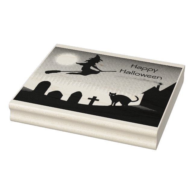 Happy halloween Scene-Rubber Frimärke Stämpel (Stämpel)