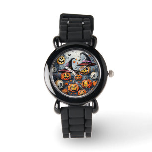 Happy halloween-scoky-behandling eller tricksdesig armbandsur