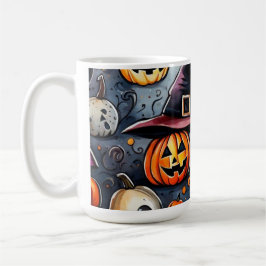 Happy halloween-scoky-behandling eller tricksdesig kaffemugg