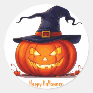 Happy halloween Series 6 - Pumpkin Sticker Runt Klistermärke