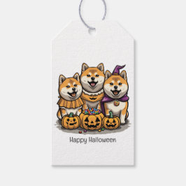 Happy halloween Shiba Inu Hundar Presentetikett