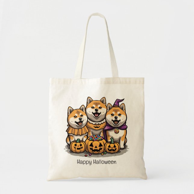 Happy halloween Shiba Inu Hundar Tygkasse (Framsidan)