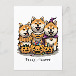 Happy halloween Shiba Inu Hundar Vykort