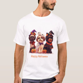 Happy halloween Shih Tzu Hundar T Shirt
