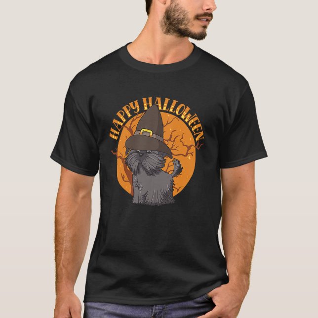 Happy Halloween Shih Tzu Witch Dog  Animal Hallowe T Shirt (Framsida)