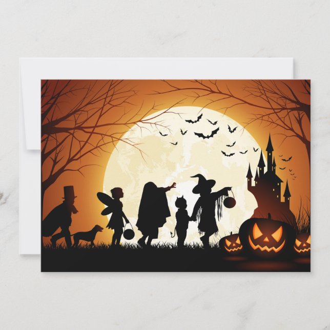 Happy halloween Silhouette Children Kort (Framsida)
