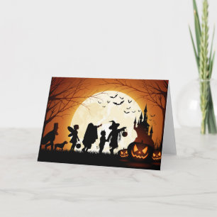 happy halloween Silhouette Children Kort
