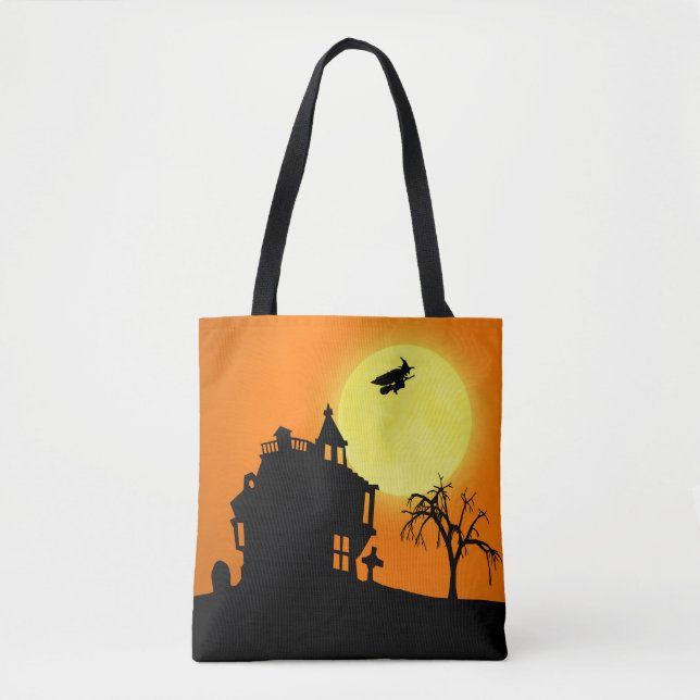 Happy halloween Silhouette liggande Tygkasse (Framsida)