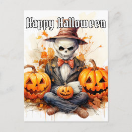 Happy halloween Sinister Witch Doktor Illustration Vykort