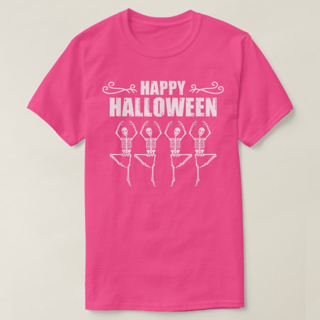 Happy halloween Skeleton Ballerina Costume  T Shirt (Design framsida)