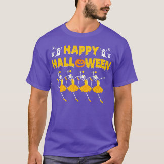 Happy halloween Skeleton Ballerina Dancing Ballet T Shirt