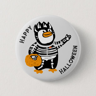 Happy halloween Skeleton Penguin Knapp