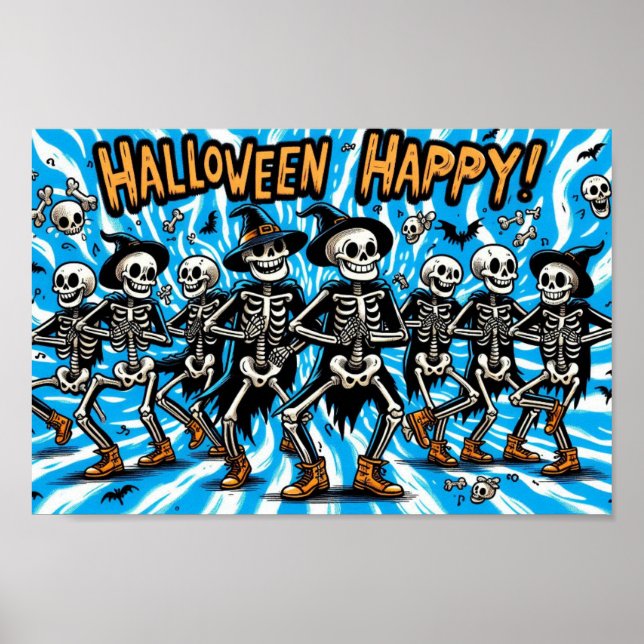 Happy halloween Skeletons: Dancing Crew Poster (Framsidan)
