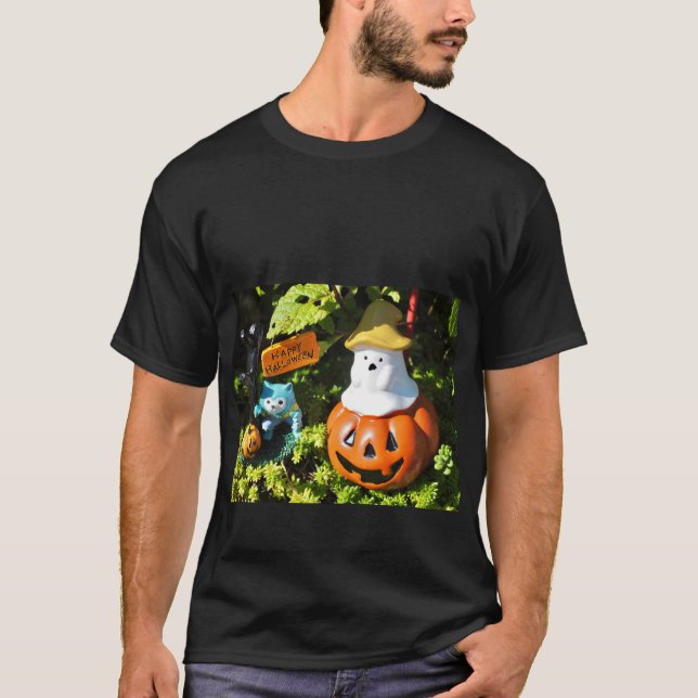 Happy halloween Skrämt Halloween Spoofy Halloween T Shirt (Framsida)