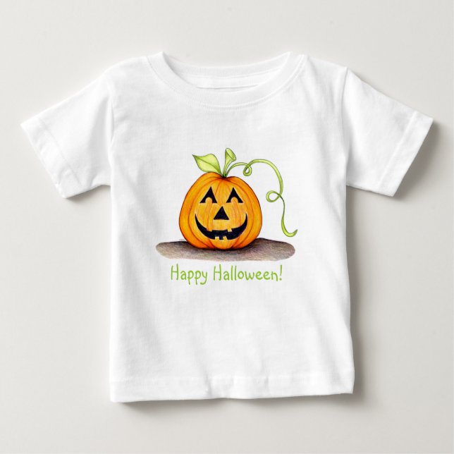 Happy halloween! Småbarn Shirt Tee (Framsida)