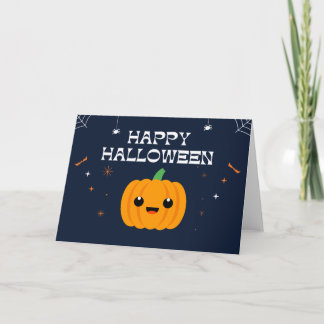 Happy halloween Smiling Pumpkin Card Kids Tonåring Kort