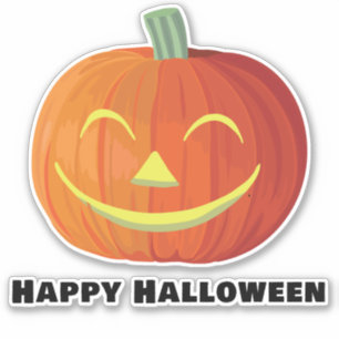 Happy halloween Smiling Pumpkin Klistermärken