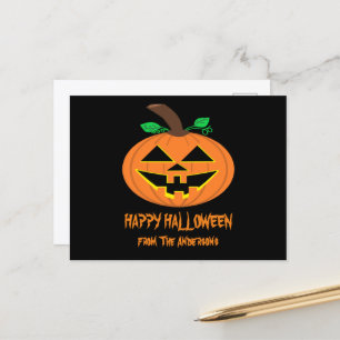 Happy halloween Smiling Pumpkin-vykort Vykort