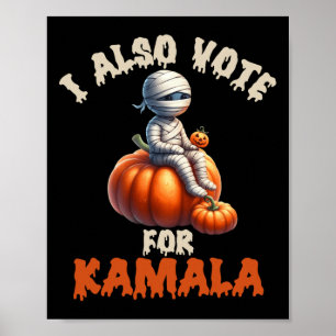 Happy halloween som mamma med karvknapp - Kam Poster