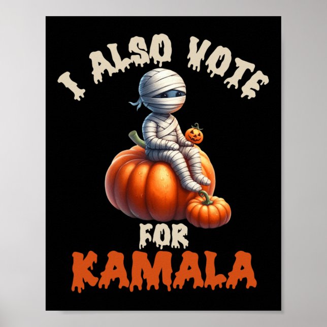 Happy halloween som mamma med karvknapp - Kam Poster (Framsidan)