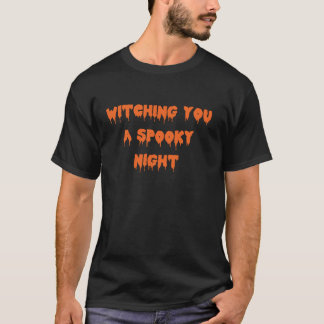 Happy halloween som vinkar en skämtsam kväll t shirt