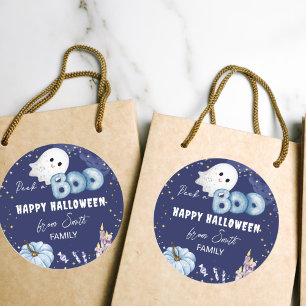 Happy halloween, söt baby-spöke runt klistermärke