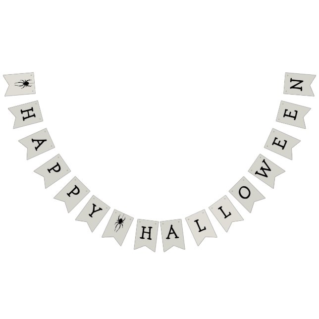 Happy halloween Spider Bunting Flagga (Alla)