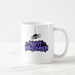 Happy halloween Spider Kaffemugg<br><div class="desc">Gå in i Halloween-andan med den här charmerande och spooky spider mugg! Med en söt, farlig spindel och fet "HAPPY HALLOWEEN" text är det perfekten mugg för ditt fall kaffe, hett kakao eller festliga drycker. En perfekt Halloween-gåva till spinder älskare, barn eller någon som tittar att lägga till lite roligt...</div>