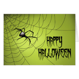 Happy halloween-spider på Webben Hälsningskort