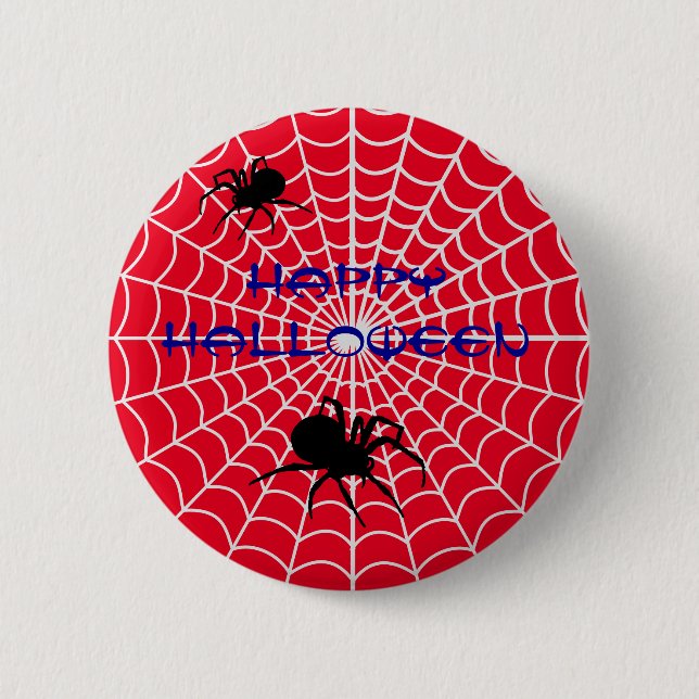 Happy halloween Spider Pin Button Knapp (Framsida)