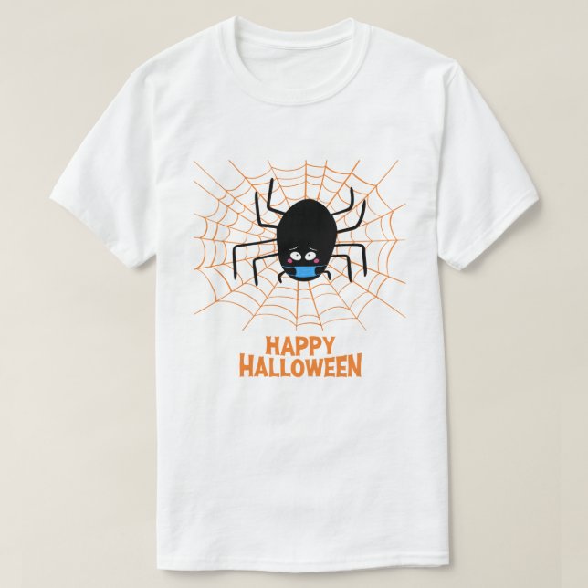 Happy halloween | Spider som har en mask T Shirt (Design framsida)