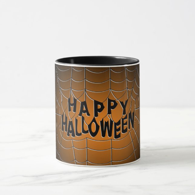Happy halloween Spindelnät Mugg (Center)