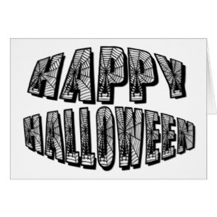 Happy halloween-spindlar och Spindelnät-kort Hälsningskort