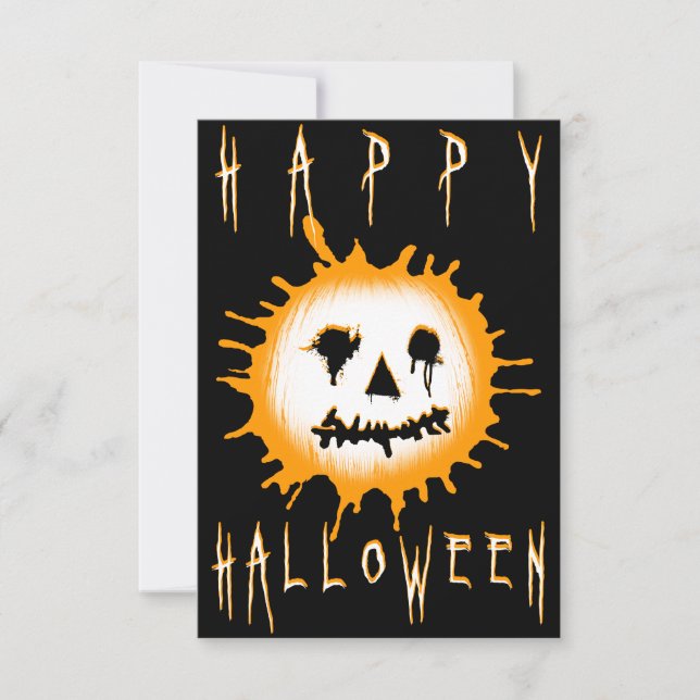 happy halloween splatolantern inbjudningar (Framsida)