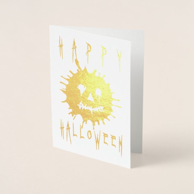 Happy halloween Splatolatern Folierat Kort (Framsida)