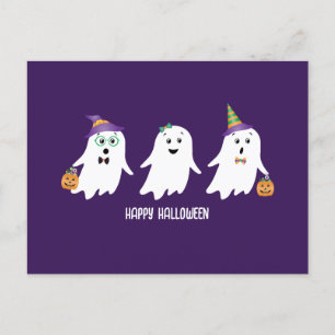 Happy halloween Spöken Bus eller godis Vykort