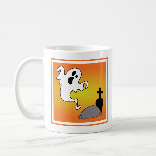 Happy halloween Spookie Ghost Graveyard Kaffemugg (Vänster)