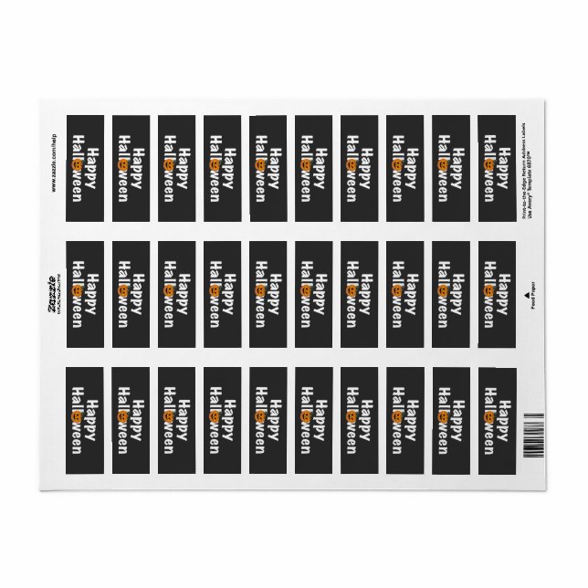 Happy halloween-spooktaculär pumpa Jack-lantern Returadress Etikett (Helt Ark)