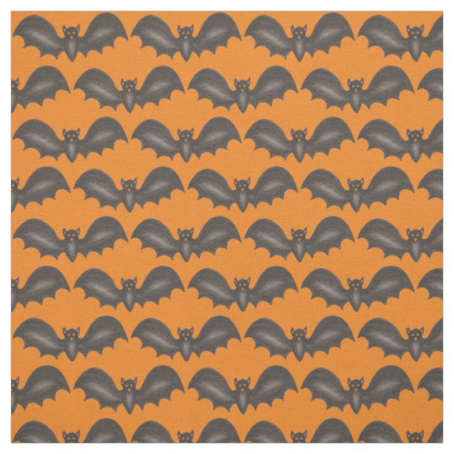 Happy halloween Spooky Black Flies Fladdermöss Ora Tyg (Provkarta)