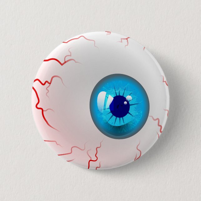 Happy halloween! Spooky Blue Eyeball Knapp (Framsida)