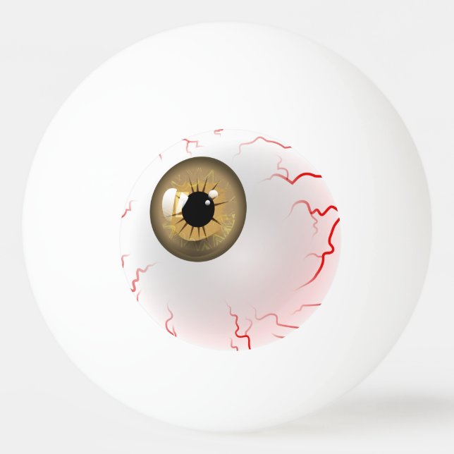 happy halloween! Spooky Brown Eyeball Pingisboll (Framsidan)