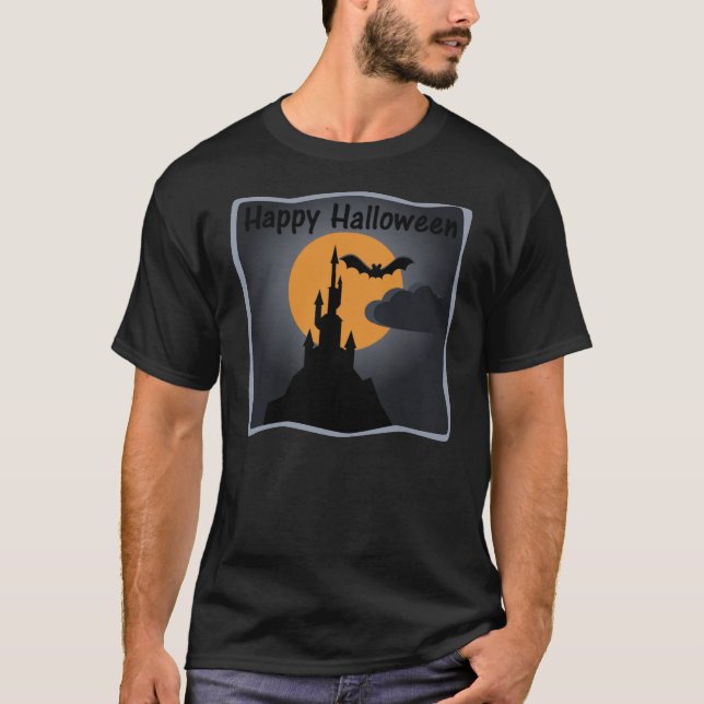 Happy halloween Spooky Castle Manar kontinent-Shir Tee Shirt (Framsida)