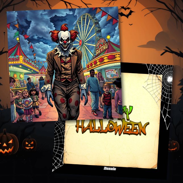 Happy halloween | Spooky Clown Julkort (Skapare uppladdad)