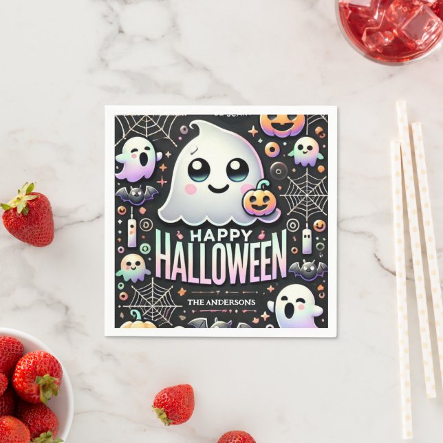 Happy halloween Spooky Cute Ghost Pappersservett (Insitu)