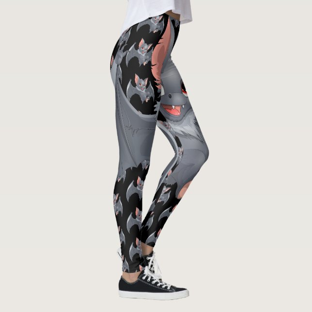 Happy halloween Spooky Fladdermus Leggings (Höger)
