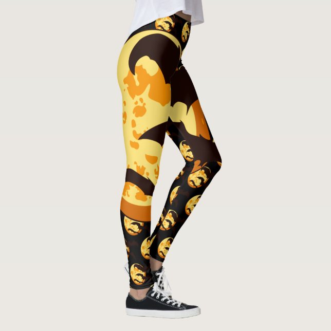Happy halloween Spooky Fladdermus Leggings (Höger)