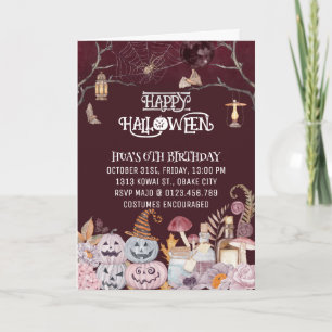 Happy halloween Spooky Födelsedagsfest inbjudan