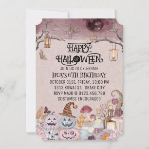 Happy halloween Spooky Födelsedagsfest inbjudan
