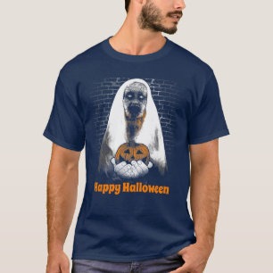 Happy halloween Spooky Ghost med Pumpkin Novelty T Shirt