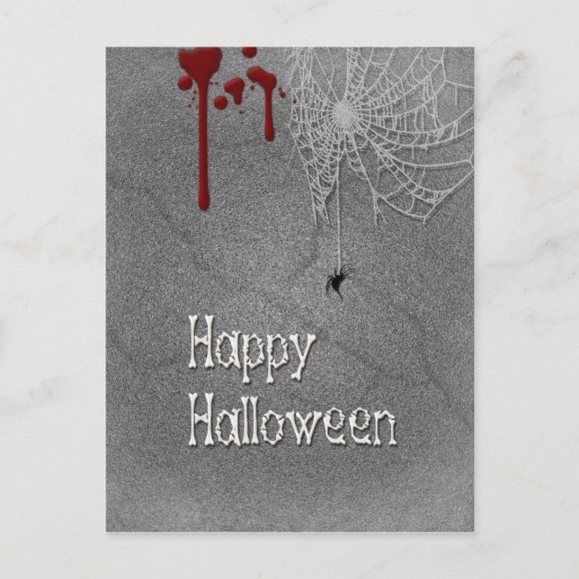 Happy halloween Spooky Gravestone Vykort (Framsida)
